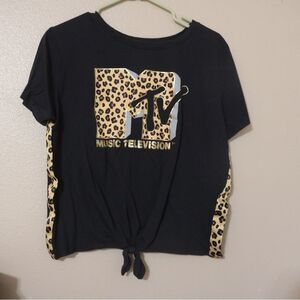 MTV Cheetah Print Crop Top XL